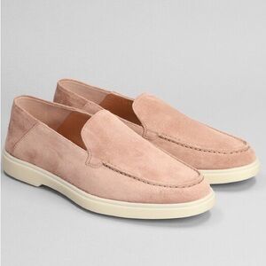 ✨ SANTONI ✨ Fatty Loafer in Pink-P24 Suede